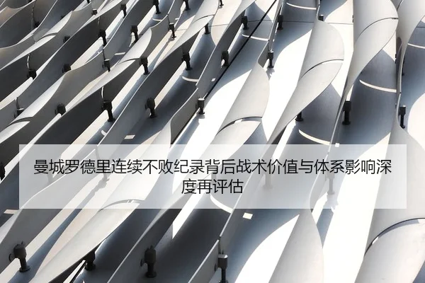 曼城罗德里连续不败纪录背后战术价值与体系影响深度再评估（leyu）
